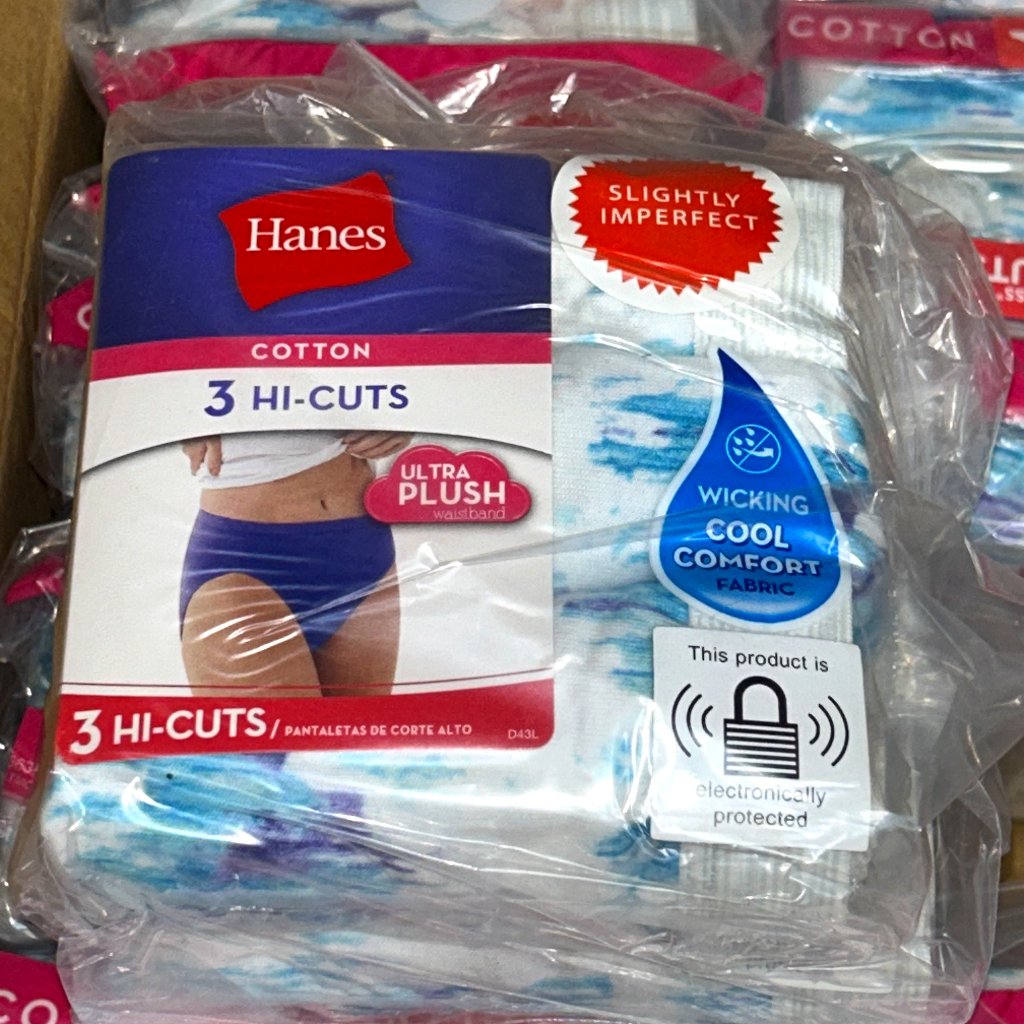 Hanes Women’s Cotton Hi-Cuts Lot - 72 Pcs 24 Packs (3 Pcs Each) Size 8 Xl